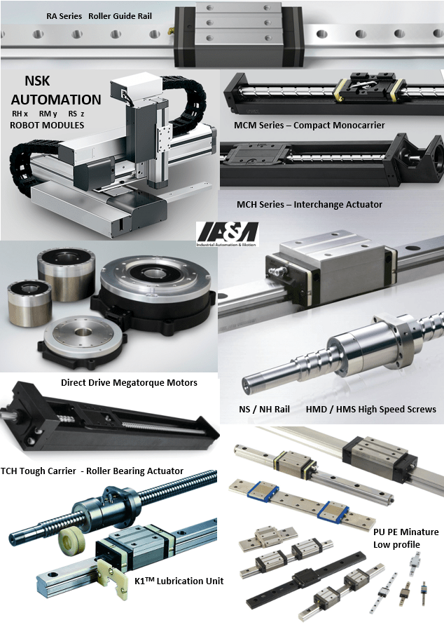 nsk monocarrier megatorque ball screw roller guide robot module ball rail ball screw